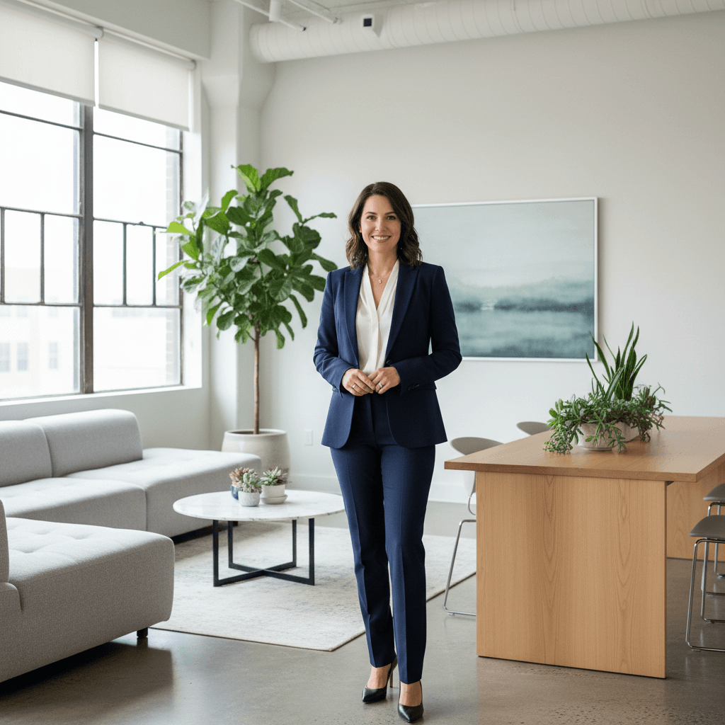 Professional woman in calm office setting
