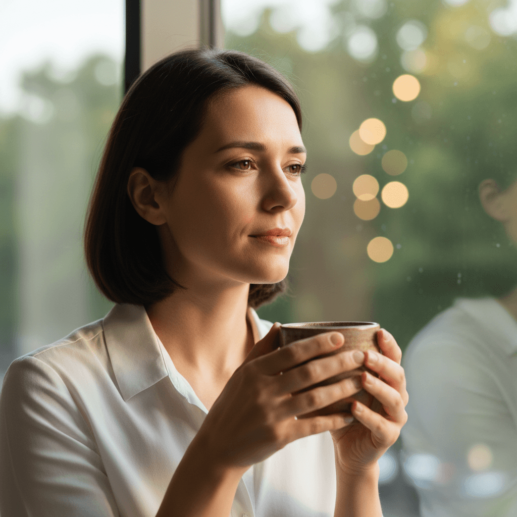 Professional woman with calm expression