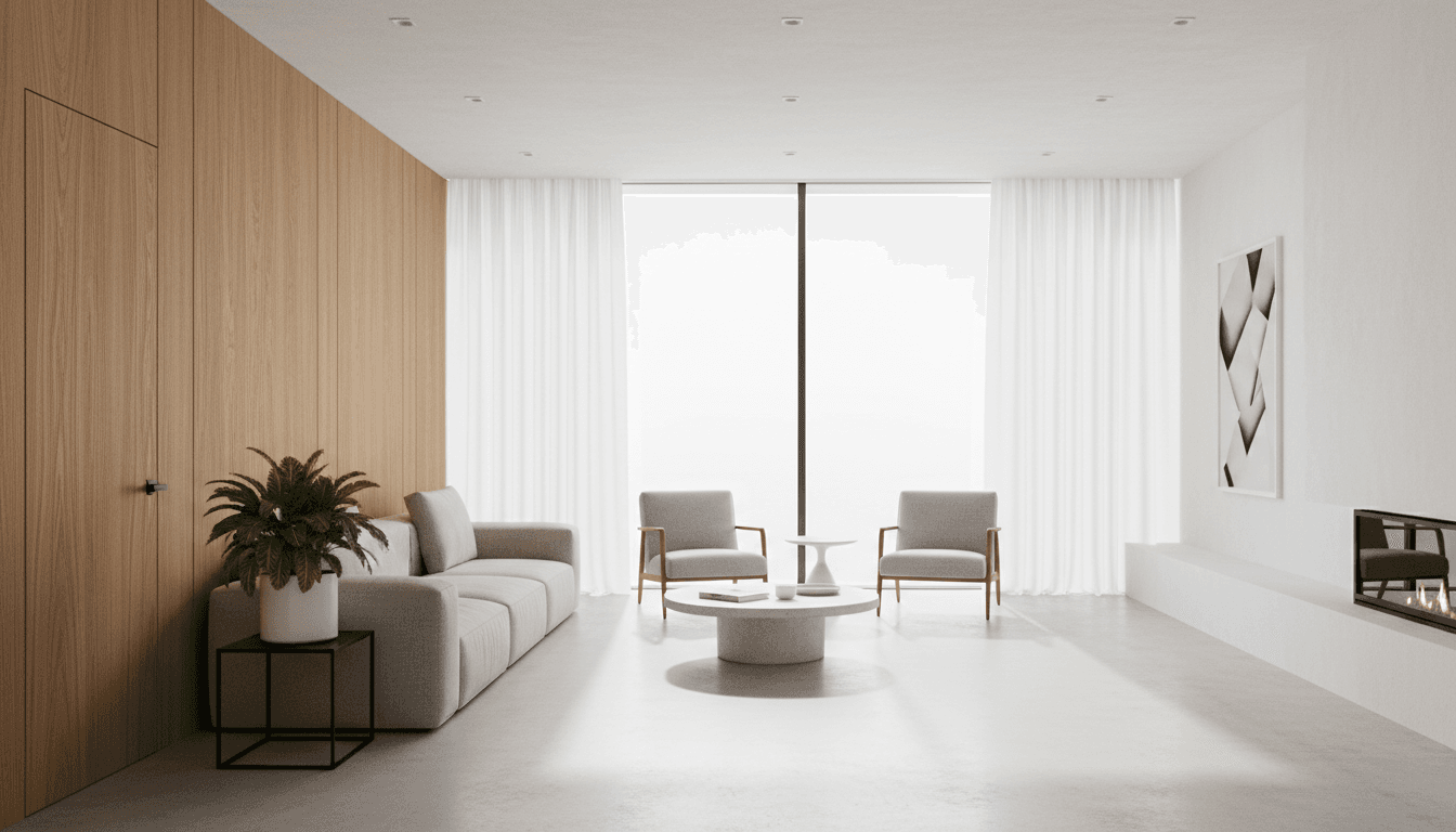 Calm interior with natural light